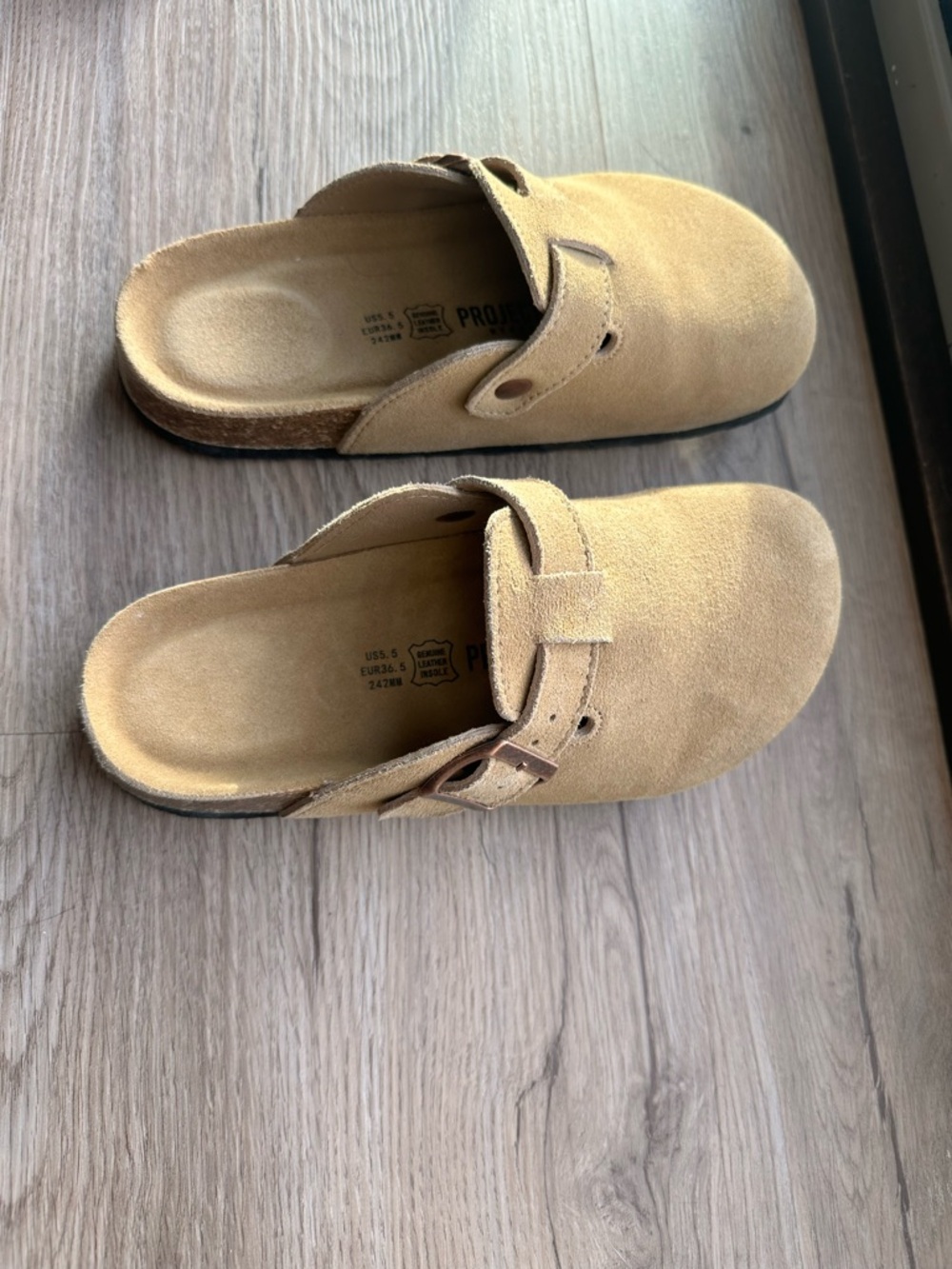 Proposte Suede Slip-On Clog Mule in Tan